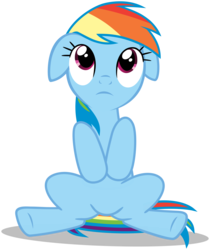 Size: 1620x1926 | Tagged: safe, artist:jp, derpibooru exclusive, rainbow dash, g4, tanks for the memories, cute, dashabetes, female, floppy ears, simple background, sitting, solo, svg, transparent background, vector