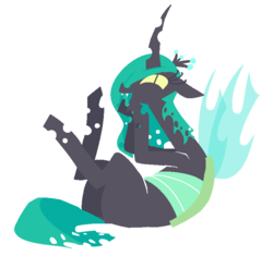 Size: 784x737 | Tagged: safe, artist:nobody, queen chrysalis, changeling, changeling queen, g4, crown, female, jewelry, lineless, regalia, solo