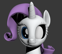 Size: 678x592 | Tagged: safe, artist:3d thread, artist:creatorofpony, rarity, g4, 3d, 3d model, blender, female, solo