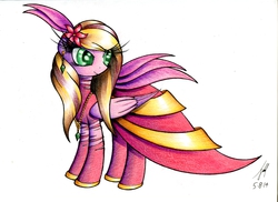 Size: 1684x1224 | Tagged: safe, artist:jacquibim, oc, oc only, pegasus, pony, clothes, dress, female, mare