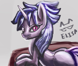 Size: 1980x1680 | Tagged: safe, artist:elisa, twilight sparkle, alicorn, pony, castle sweet castle, g4, alternate hairstyle, female, mare, punklight sparkle, solo, twilight sparkle (alicorn)