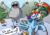 Size: 1254x885 | Tagged: safe, artist:rawrienstein, rainbow dash, tank, yeti, g4, tanks for the memories, crossover, dialogue, skifree, sledding, sleeping, snow