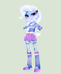 Size: 444x539 | Tagged: safe, artist:baekgup, artist:baekgup edits, artist:twilight7070, trixie, equestria girls, g4, clothes, female, skirt, solo, trace