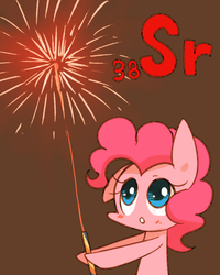 Size: 800x1000 | Tagged: safe, artist:joycall6, part of a set, pinkie pie, series:joycall6's periodic table, g4, female, fireworks, periodic table, solo, strontium