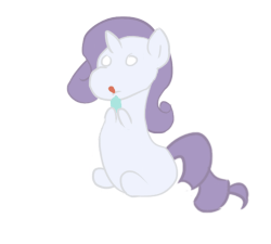 Size: 500x450 | Tagged: safe, artist:liracrown, part of a set, rarity, g4, animated, blinking, female, gem, licking, simple background, sitting, solo, white background