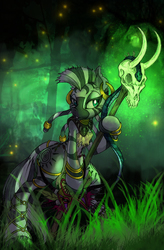 Size: 656x1000 | Tagged: safe, artist:dfectivedvice, artist:firebird145, zecora, zebra, semi-anthro, g4, arm hooves, female, solo