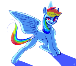 Size: 2300x2000 | Tagged: safe, artist:dannie, rainbow dash, g4, backwards cutie mark, dreamworks face, female, high res, pixiv, solo