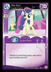 Size: 344x480 | Tagged: safe, enterplay, bon bon, sweetie drops, absolute discord, g4, my little pony collectible card game, ccg