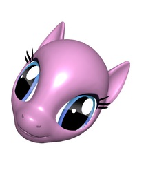 Size: 506x556 | Tagged: safe, pinkie pie, g4, 3d, bald, creepy, disembodied head, head