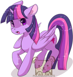 Size: 706x738 | Tagged: dead source, safe, artist:polarbearycute, twilight sparkle, alicorn, pony, g4, cute, female, looking at you, mare, open mouth, solo, twiabetes, twilight sparkle (alicorn)