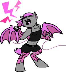 Size: 3254x3513 | Tagged: safe, artist:ravenquill, oc, oc only, oc:punk rock, anthro, anthro oc, high res, simple background, singing, solo, transparent background