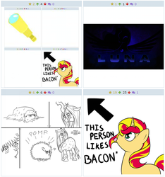 Size: 514x548 | Tagged: safe, screencap, sunset shimmer, pony, unicorn, derpibooru, g4, exploitable meme, juxtaposition, juxtaposition win, meme, meta