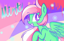 Size: 1280x832 | Tagged: safe, artist:mayleebell24, minty, pegasus, pony, g3, g4, female, g3 to g4, generation leap, race swap, smiling, solo