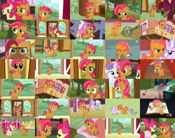 Size: 3197x2520 | Tagged: safe, artist:fred321123, edited screencap, screencap, apple bloom, babs seed, diamond tiara, scootaloo, silver spoon, sweetie belle, g4, one bad apple, collage, cutie mark crusaders, freckles, high res