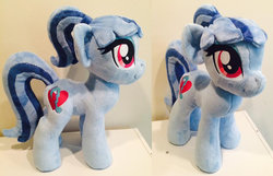 Size: 1024x660 | Tagged: safe, artist:plushypuppy, sonata dusk, earth pony, pony, g4, disguise, disguised siren, earth pony sonata dusk, equestria girls ponified, female, irl, mare, photo, plushie, ponified, solo, standing