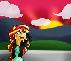 Size: 1500x1300 | Tagged: safe, artist:novaspark, sunset shimmer, equestria girls, g4, my past is not today, female, solo