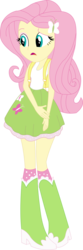 Size: 786x2356 | Tagged: safe, artist:sketchmcreations, fluttershy, equestria girls, g4, backpack, clothes, female, fluttershy's skirt, inkscape, open mouth, simple background, skirt, solo, transparent background, vector