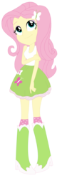 Size: 1263x3613 | Tagged: safe, artist:sketchmcreations, fluttershy, equestria girls, g4, my little pony equestria girls: rainbow rocks, big grin, clothes, daydream, female, fluttershy's skirt, inkscape, shine like rainbows, simple background, skirt, solo, transparent background, vector
