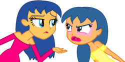 Size: 1276x632 | Tagged: safe, artist:princessdeathwish, artist:t-mack56, first base, flash sentry, equestria girls, g4, base used, duo, flare warden, rule 63, simple background, strike one, wat, white background