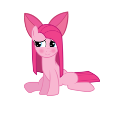 Size: 519x500 | Tagged: dead source, safe, artist:comfydove, pinkie pie, g4, apple bloom's bow, bow, cute, cuteamena, female, hair bow, pinkamena diane pie, simple background, solo, transparent background, vector