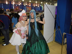 Size: 5152x3864 | Tagged: safe, artist:renshuher, queen chrysalis, oc, oc:fluffle puff, human, g4, 2015, clothes, cosplay, dress, frostmourne, gown, irl, irl human, photo, rubronycon, russian