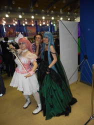 Size: 3864x5152 | Tagged: safe, artist:renshuher, queen chrysalis, oc, oc:fluffle puff, human, g4, 2015, clothes, cosplay, dress, frostmourne, gown, irl, irl human, photo, rubronycon, russian