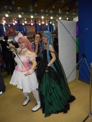 Size: 3864x5152 | Tagged: safe, artist:renshuher, queen chrysalis, oc, oc:fluffle puff, human, rubronycon, g4, 2015, clothes, cosplay, dress, frostmourne, gown, irl, irl human, photo, russian