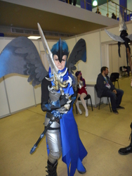 Size: 3864x5152 | Tagged: safe, artist:dixidana, nightmare moon, human, rubronycon, g4, 2015, clothes, cosplay, frostmourne, irl, irl human, photo, russian