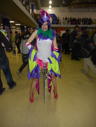 Size: 3864x5152 | Tagged: safe, rarity, human, g4, 2015, butterfly wings, clothes, cosplay, frostmourne, high heels, irl, irl human, photo, rubronycon, russian, shoes