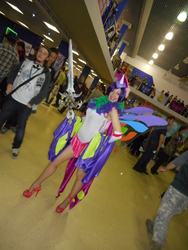 Size: 3864x5152 | Tagged: safe, rarity, human, g4, 2015, butterfly wings, clothes, cosplay, frostmourne, high heels, irl, irl human, photo, rubronycon, russian, shoes