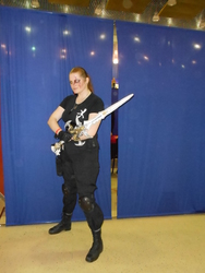 Size: 3864x5152 | Tagged: safe, artist:angrysoulcapturer, human, 2015, clothes, cosplay, frostmourne, irl, irl human, photo, rubronycon, russian, talon merc