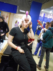 Size: 3864x5152 | Tagged: safe, artist:angrysoulcapturer, pinkie pie, headcrab, human, rubronycon, g4, 2015, clothes, cosplay, half-life, irl, irl human, photo, russian