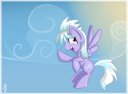 Size: 1808x1336 | Tagged: safe, artist:tehshockwave, cloudchaser, g4, cute, female, flying, solo