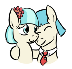 Size: 335x323 | Tagged: safe, artist:jargon scott, coco pommel, g4, cocoa cantle, cocobetes, cute, necktie, rule 63, self ponidox, selfcest, shipping