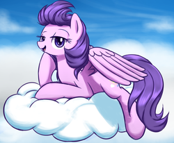 Size: 2500x2055 | Tagged: safe, artist:acersiii, derpibooru exclusive, clear skies, pegasus, pony, g4, tanks for the memories, bedroom eyes, high res, solo