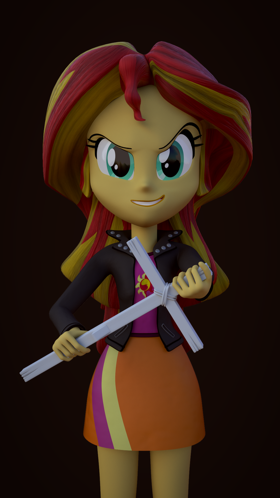 Safe Artist D Thread Artist Creatorofpony Sunset Shimmer