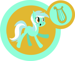 Size: 2100x1700 | Tagged: safe, artist:v0jelly, lyra heartstrings, g4, cutie mark, female, lyre, simple background, solo, transparent background, vector