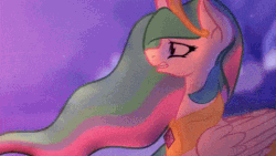 Size: 480x270 | Tagged: safe, artist:warpout, princess celestia, lullaby for a princess, g4, animated, female, grass, solo, walking