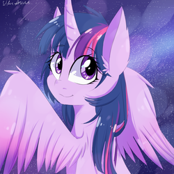 Size: 900x900 | Tagged: safe, artist:silbersternenlicht, twilight sparkle, alicorn, pony, g4, female, mare, solo, twilight sparkle (alicorn)