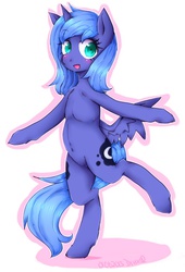 Size: 520x765 | Tagged: safe, artist:divided-s, princess luna, pony, g4, bipedal, female, s1 luna, solo