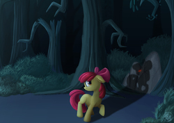 Size: 1996x1412 | Tagged: safe, artist:nebula210, apple bloom, bloom & gloom, g4, female, shadow, shadow bloom, solo