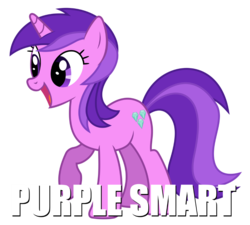 Size: 1125x1013 | Tagged: safe, amethyst star, sparkler, pony, unicorn, g4, female, mare, open mouth, purple smart, raised hoof, simple background, smiling, solo, transparent background, vector