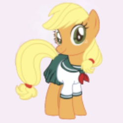 Size: 383x383 | Tagged: safe, applejack, g4, needs more jpeg, sailor uniform