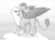 Size: 1280x949 | Tagged: safe, artist:ribnose, gilda, scootaloo, griffon, pegasus, pony, g4, cloud, cute, grayscale, monochrome, ponies riding griffons, riding, scootaloo can't fly, spread wings, wings