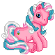 Size: 79x80 | Tagged: safe, artist:katcombs, cotton candy (g3), g3, base used, female, gif, non-animated gif, pixel art, simple background, solo, transparent background
