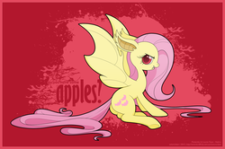 Size: 1280x850 | Tagged: safe, artist:autumndeer, fluttershy, g4, fangs, female, flutterbat, solo