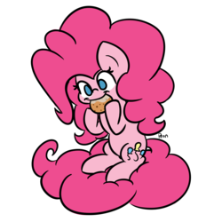 Size: 1100x1100 | Tagged: safe, artist:penn-name, pinkie pie, g4, cookie, female, simple background, solo, transparent background