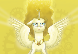 Size: 1023x707 | Tagged: safe, artist:amber flicker, oc, oc only, oc:princess of time, alicorn, pony, alicorn oc, gears