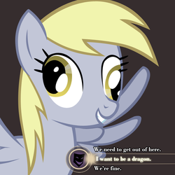 Size: 600x600 | Tagged: artist needed, safe, derpy hooves, pegasus, pony, g4, dragon age, dragon age 2, female, mare, solo