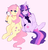 Size: 1240x1293 | Tagged: dead source, safe, artist:twirity, fluttershy, twilight sparkle, alicorn, cat, pony, g4, alternate hairstyle, cute, female, lesbian, mare, ship:twishy, shipping, twilight sparkle (alicorn)